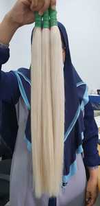 100% humain Remy Extensions de cheveux blond bande cuticule aligné droit frontal cheveux faisceau lâche doux brillant pas de perte d'enchevêtrements - Product Image 5