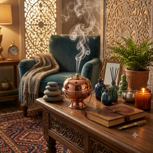 Brûleur d'encens artisanal en laiton avec poignée en bois, brûleur de charbon Bakhoor, brûleur d'Oud, encensoir, décoration d'intérieur, cadeau OEM ODM - Product Image 4
