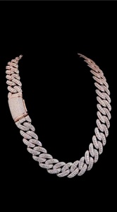 Indian Manufacture Rose Gold Pave Diamond Rope Chain <b>Statement</b> <b>Necklace</b> Unisex Luxury Everyday Wear Available for Best Price - Product Image 5