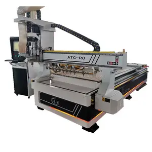 Alta freqüência vácuo totalmente auto marcenaria atc cnc router equipamentos linear atc cnc router máquina para atc cnc router 2040