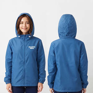 Lighweigth Quick Dry Windbreaker Hooded <b>Jacket</b> Front Custom Logo Waterproof Zipper Hoodie Breathable Eco-Friendly Nylon <b>Jacket</b> - Product Image 3