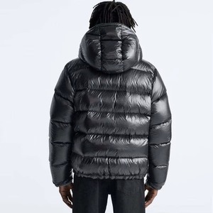 Best Quality Fully Customized Logo Design Men's Quilted Hooded Jacket OEM Eco-Friendly Waterproof Windproof <b>Winter</b> High - Product Image 6