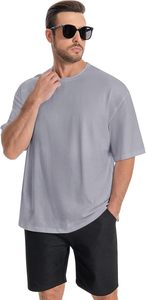 T-shirt Homme Oversize 100% Coton Grammage Lourd 220g, Coupe Boxy, Impression Personnalisée sur Épaule, Style Hip Hop, Grande Taille, Vierge - Product Image 1