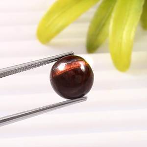 Lote al por mayor de esferas redondas lisas de ojo de tigre rojo natural de 10 mm, piedras preciosas sueltas para la fabricación de joyas. - Product Image 1