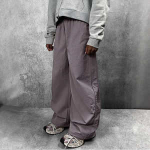 Pantalones Cargo Holgados de Pierna Ancha para Hombre, Estilo Hip Hop, Cortavientos, Unisex, con Cintura Elástica, Joggers Sueltos - Product Image 4