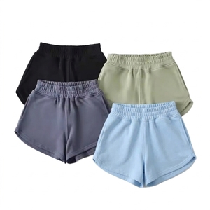 Summer Casual Women's High Elastic Breathable Cotton Sports Eco-Friendly Quick Dry Solid Color Gym Fitness Running <b>Shorts</b> - Product Image 6