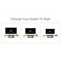 Unit Hiburan TV Modern Darien & Kabinet Hingga 55 inci Warna Maple Brown & Frosty dengan Rak Penyimpanan