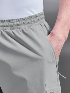 Private Label Men Cargo Shorts Stretch Nylon Athletic Shorts Adjustable Drawcord Waist Multi Pocket Streetwear - Product Image 3
