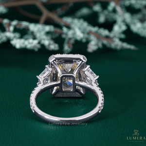 5.289 <b>Carat</b> Yellow Radiant Round Cut D E Lab Grown Diamond Engagement <b>Ring</b> Solid 9k 10k 14k 18k <b>Gold</b> Bridal Wedding Band Jewelry - Product Image 3