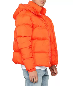 <b>Top</b> Selling Custom Orange Mens Outdoor Puffer Jacket Wholesale Fashion Puffer Jacket <b>Bubble</b> Mens Down Shiny Puffer Jacket - Product Image 5