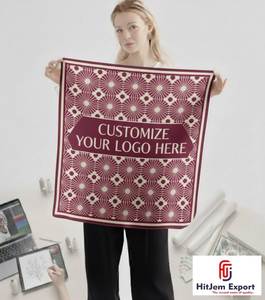 Pañuelos Personalizados de Alta Calidad con Diseño Impreso, Estilo Seda, Hijab de Moda, Pañuelo Cuadrado para la Cabeza, Colección al por Mayor - Product Image 6