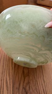 Handmade resin <b>white</b> swril decorative fruit <b>bowl</b> Glossy finishing <b>serving</b> bowlHigh Quality Polished - Product Image 2