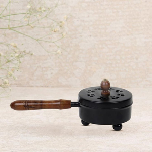 Quemador de Hierro Hecho a Mano con Mango de Madera, Porta Incienso Árabe Tradicional para Aromatizar el Hogar, Ramadán - Product Image 5