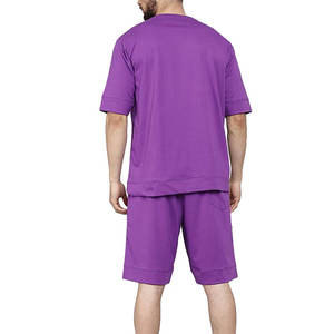 Conjuntos de Camiseta y Pantalones Cortos de Lona Transpirable para Hombre con Logotipo Personalizado Más Vendidos - Product Image 4