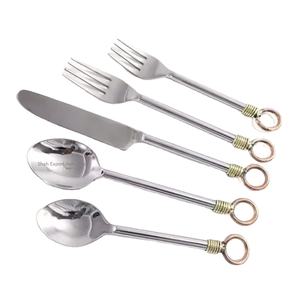 Trending Look Metal Cutlery <b>Set</b> With Designer Handle Ring End for Wedding Parties Dinner Table Decor <b>Flatware</b> <b>Sets</b> - Product Image 1