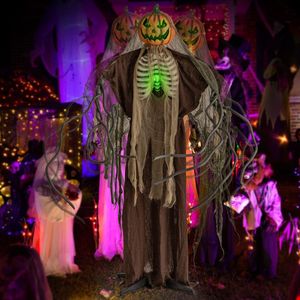 Zucca Fantasma Animatronica di Halloween 1,8 m con Luci, Movimento e Costole Luminose - Product Image 5