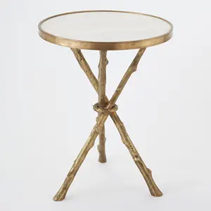 Luxury Polished Metal Coffee <b>Table</b> Modern Living Room Indoor Use Sculpted Base Designer Furniture - Product Image 1