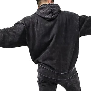 Customized Oversized Acid Washed Hoodie <b>Vintage</b> Screen Printed Thermal <b>Sweatshirt</b> 100% Cotton for Winter stylish quality - Product Image 2
