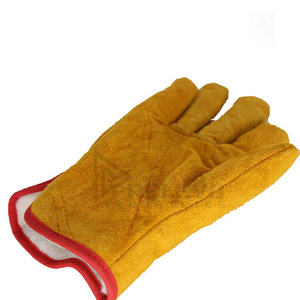 Guantes de Seguridad Industriales de Cuero, Medios Dedos, Resistentes al Calor, para Soldadura, Trabajo, Duraderos, con Puño Corto, Protección para las Manos - Product Image 5
