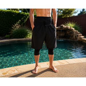 Shorts Bermuda Homme 2026 Awrah Couleur Unie Écologique Séchage Rapide avec Cordon de Serrage Taille Mi-Haute Décontracté Sport - Product Image 4