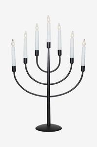 Candelabro Tradicional de Hierro con Múltiples Portavelas, Acabado Negro, Soporte Decorativo Adecuado para Exhibición Festiva en Mesa - Product Image 5