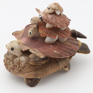 <b>Hedgehog</b> seashell craft natural snail shell figures decorative coastal display animal from seashells - Product Image 3