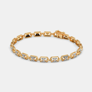 Pulsera de Diamantes con Eslabones Hexagonales Geométricos - Product Image 2