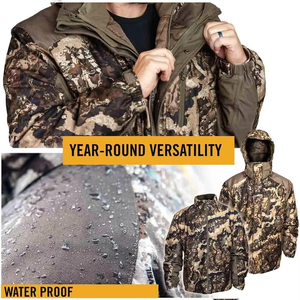 GRACE <b>SIGN</b> Unisex Soft <b>Shell</b> Outdoor Hunting Jacket Camping Thermal Waterproof with Polyester Lining and Print Pattern - Product Image 4