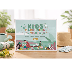 Juego de Herramientas de Jardinería para Niños de 4/6/9 Piezas, con Mangos de Madera, Componentes Metálicos, Regadera, Bolsa de Transporte y Sombrero - Personalizable OEM - Product Image 5