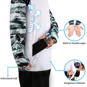 Fishing <b>Shirt</b> Lightweight Breathable Quick Dry Uv Protection Outdoor Fishing Clothing Long Sleeve Moisture Control Fabric - Product Image 3