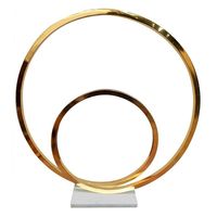 Sculpture d'art moderne abstraite de luxe en laiton et aluminium, figurine en métal, écologique, faite à la main, personnalisable, pour mariage, maison, hôtel