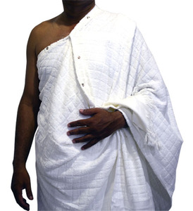 ผ้าขนหนูอิห์รอม 100% ผ้าฝ้าย พร้อมกระดุมแป๊ก ชุด 2 ชิ้น สำหรับฮัจญ์ อุมเราะห์ สวมใส่สบาย ระบายอากาศได้ดี และง่ายต่อการสวมใส่ระหว่างการละหมาด - Product Image 1