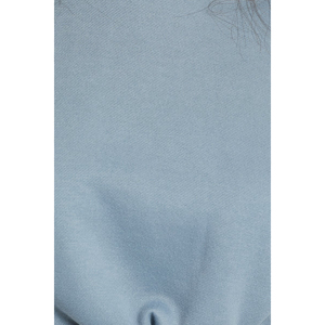 Sweat-shirt décontracté pour femme, bleu clair, coupe courte, avec cordon de serrage à la taille, manches longues, en polaire, pour l'automne - Product Image 6