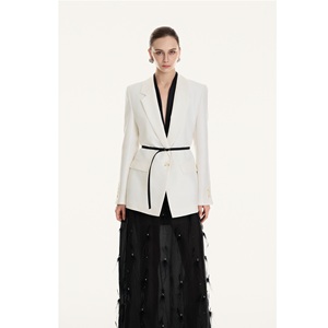 คอลเลคชั่นใหม่ กระโปรงยาวสำหรับผู้หญิง MILAN EMB FEATHER SKIRT ผ้าคิวโปร 73% โพลีเอสเตอร์ 27% กระโปรงสำหรับผู้หญิงทุกฤดูกาล - Product Image 4