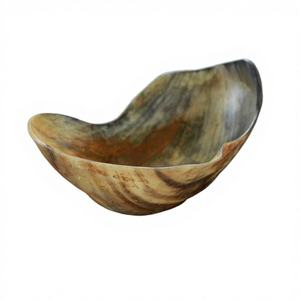 Decorative Eco-Friendly Vintage <b>Serving</b> <b>Bowl</b> Polished Natural OX Buffalo Horn <b>Bowls</b> Event Party Table Decoration Natural Crafts - Product Image 3