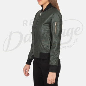 เสื้อแจ็คเก็ตหนังผู้หญิง เสื้อแจ็คเก็ตหนังสีดำแบบสั่งทำพิเศษสำหรับผู้หญิง เสื้อแจ็คเก็ตหนังแท้คุณภาพสูงสำหรับผู้หญิง เสื้อแจ็คเก็ตหนังสำหรับผู้หญิงสำหรับฤดูหนาว - Product Image 2