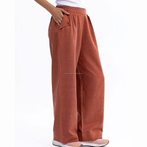 แฟชั่นใหม่กางเกงเอวกลางแบบยางยืดแห้งเร็วของผู้หญิงกางเกงฤดูหนาว100% ใส่สบายระบายอากาศผ้าฝ้าย - Product Image 3