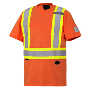 OEM Premium Quality Security Polo Shirts <b>Work</b> wear Safety Polo Shirt 100% Cotton Hi Viz Safety Polo T-shirt with Reflective Tape - Product Image 1