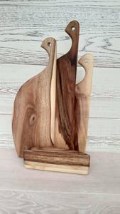 Grande planche à découper en bois d'érable avec rainures profondes pour le jus, bloc de découpe épais, planche de service pour la cuisine et l'hôtellerie - Product Image 2