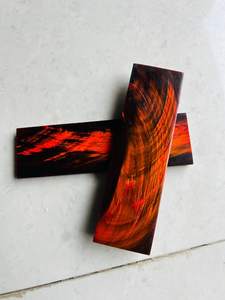 Material pulido para mangos de cuchillos, con escamas de cuerno de búfalo teñidas - Product Image 3