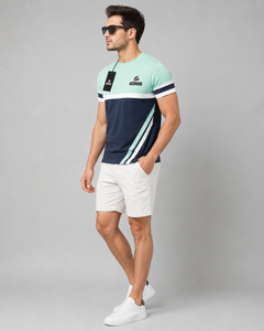 T-shirt de performance athlétique pour homme, col rond, anti-transpiration, idéal pour la course à pied, la salle de sport, la remise en forme, l'entraînement et les sports de plein air - Product Image 4