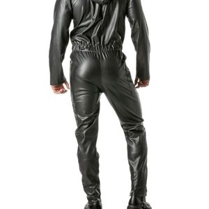 Traje Formal Impermeable y Ecológico Kinky Mecano para Hombre, Estilo Cuero Negro, Ropa de Club, Atuendo Nocturno, Moda Atrevida y Moderna - Product Image 5