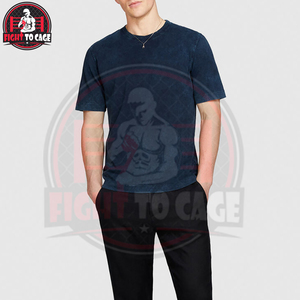 T-shirts décontractés à manches courtes pour hommes, couleur unie, col rond, design simple, effet délavé, tissu premium, tendance, OEM ODM - Product Image 5