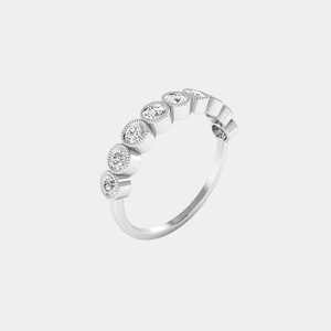 แหวนมินิมอลทรงกลม 0.55 กะรัต ฝังแบบเบเซล - Product Image 5