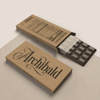 Boîtes d'emballage en papier personnalisées pour barres de chocolat de 4 grammes avec feuille d'or, boîtes d'emballage pour chocolat comestible Shroomz, boîte d'emballage en kraft recyclable