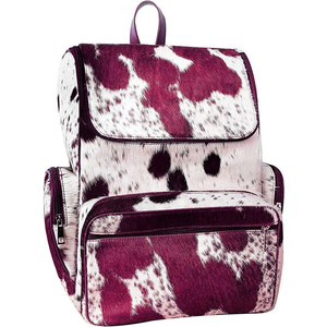 Mochila con estampado animal de piel sintética, 15 pulgadas, con múltiples bolsillos, mochila unisex para el día a día, cierre con cremallera, para todas las estaciones - Product Image 1