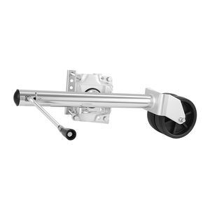 Martinetto Girevole per Rimorchio Barca Resistente con Capacità di Carico di 900 kg, Maniglia Ergonomica, Ruote Doppie in PP da 1 Pollice - Product Image 2