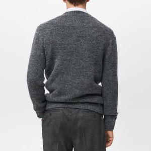 Customized Your Own Design Custom Embroidery Printed Winter Men <b>Cardigans</b> 100% Wool <b>Thick</b> 2025 New Arrival - Product Image 2