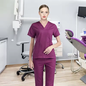 Unisex Surgical <b>Scrub</b> <b>Set</b> (Polyester/Cotton) for Hospital Use Breathable <b>Scrubs</b> Blouses/Shirts Needle Detection Seamless Fusing - Product Image 5