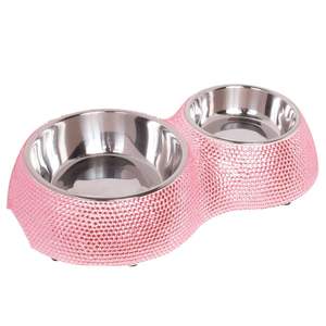 Soporte Doble Premium para Comederos de Perros con Tazones Extraíbles de Acero Inoxidable para Comida, Agua y Alimentación Diaria - Product Image 1